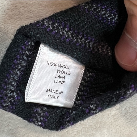 NWT ETON 100% Wool Made in Italy Navy Stripe Slim Classic Tie Lux - Picture 9 of 11